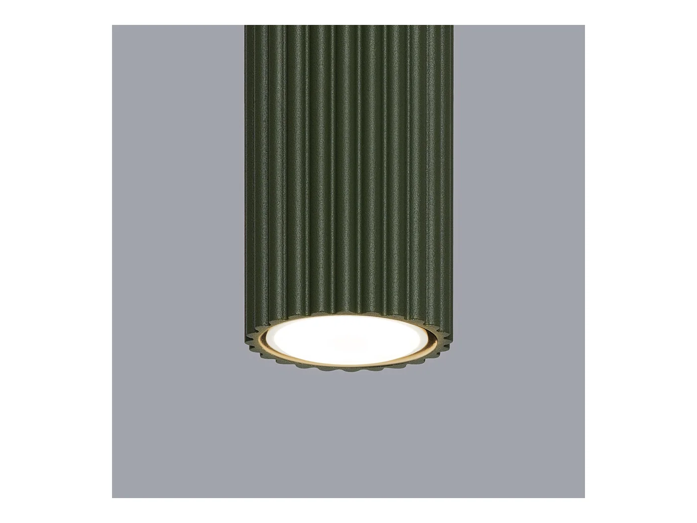 Lampada da soffitto Gloow minimalista di alluminio - 1 sorgenti luminose 3000K - L.6,5 x A.20 cm - verde oliva