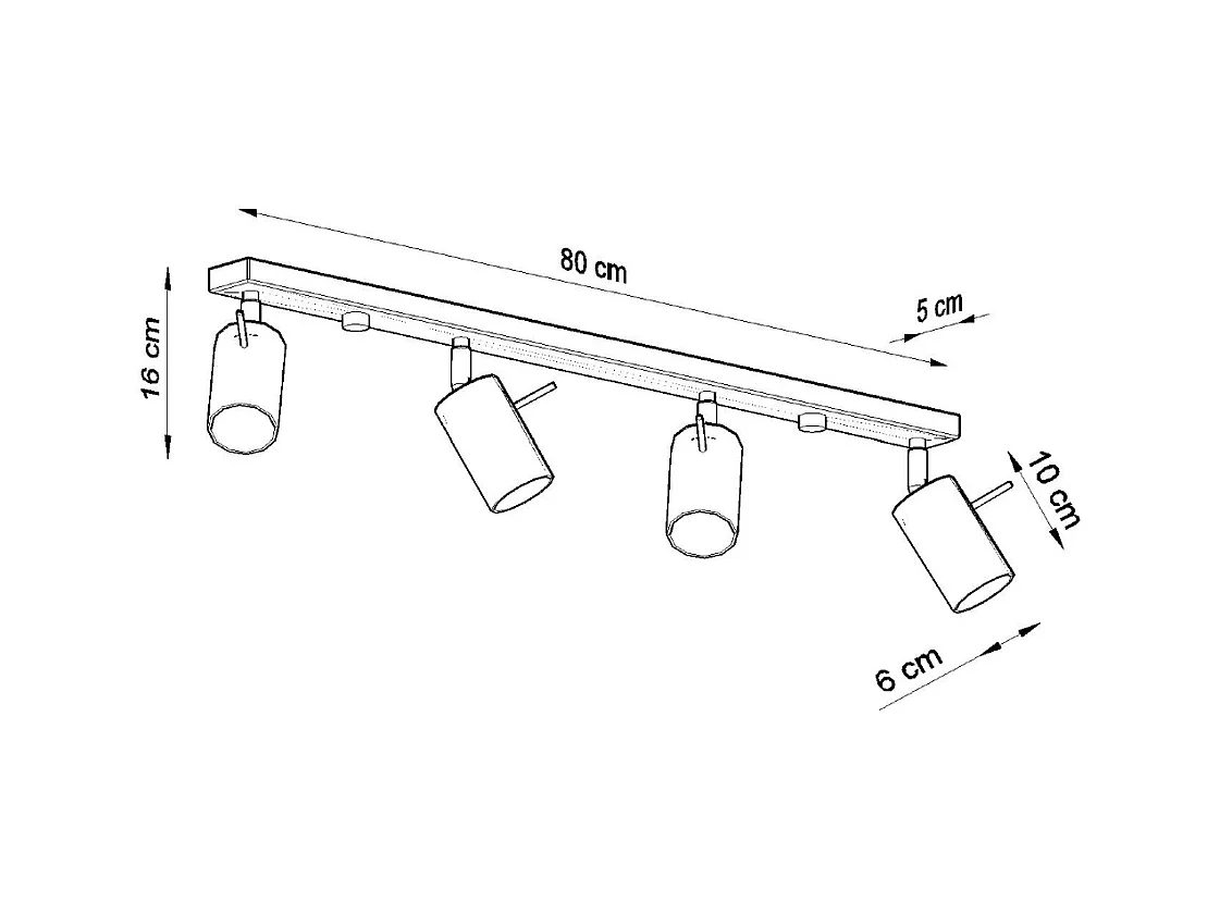 Plafonniers Briix moderne en acier - 4 sources lumineuses 3000K - L.80 x H.16 cm - chrome