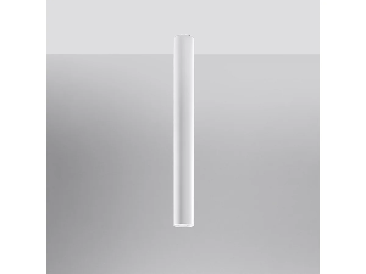 Plafonniers Toris moderne en acier - 1 sources lumineuses 3000K - L.6 x H.60 cm - blanc