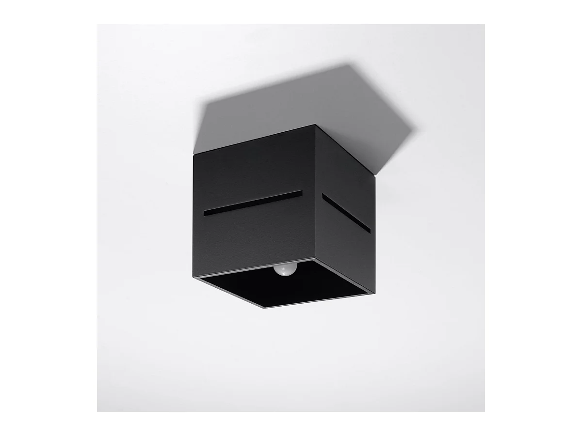 Lámparas de techo Zorbo moderno de aluminio - 1 fuentes luminosas 3000K - L.10 x A.10 cm - negro