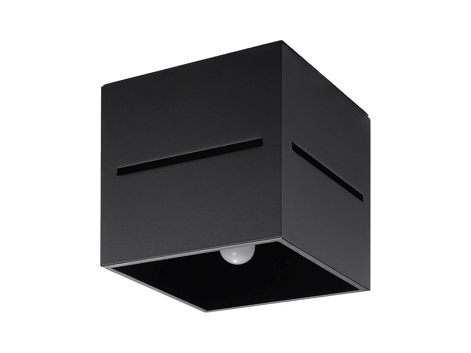 Lámparas de techo Zorbo moderno de aluminio - 1 fuentes luminosas 3000K - L.10 x A.10 cm - negro