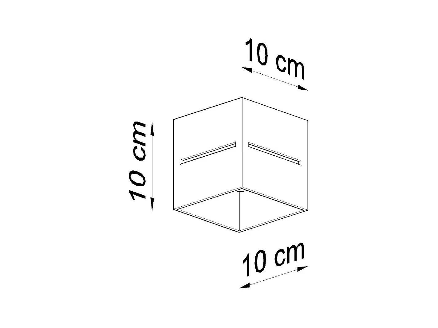 Lámparas de techo Zorbo moderno de aluminio - 1 fuentes luminosas 3000K - L.10 x A.10 cm - negro