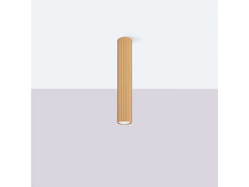 Plafondlamp Gloow minimalistisch van  - 1 lichtbronnen 4000K - L.6,5 x H.40 cm - gouden