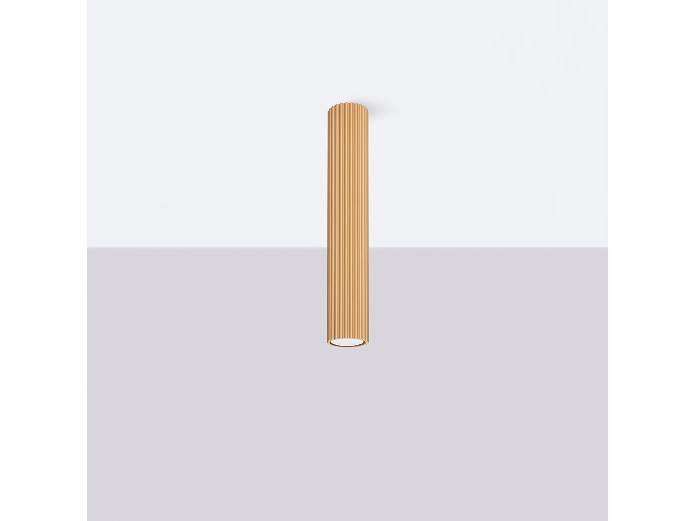 Plafondlamp Gloow minimalistisch van  - 1 lichtbronnen 4000K - L.6,5 x H.40 cm - gouden