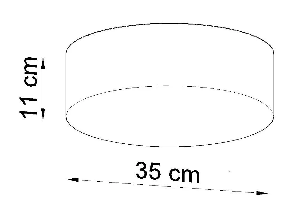 Plafonniers Cercle minimaliste en PVC - 2 sources lumineuses 3000K - L.35 x H.11 cm - gris