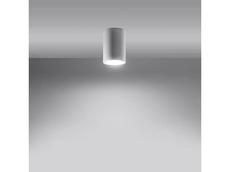 Plafonniers Toris moderne en acier - 1 sources lumineuses 3000K - L.6 x H.10 cm - blanc