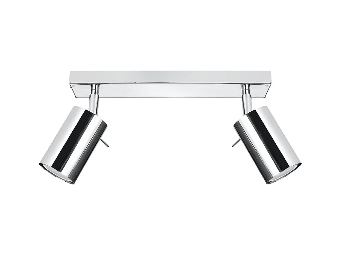 Plafonniers Briix moderne en acier - 2 sources lumineuses 3000K - L.30 x H.16 cm - chrome