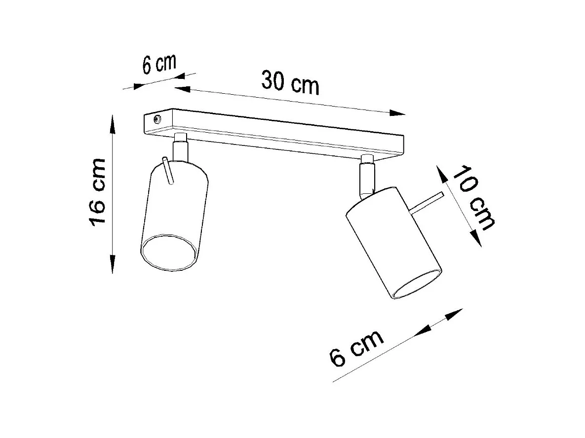 Plafonniers Briix moderne en acier - 2 sources lumineuses 3000K - L.30 x H.16 cm - chrome