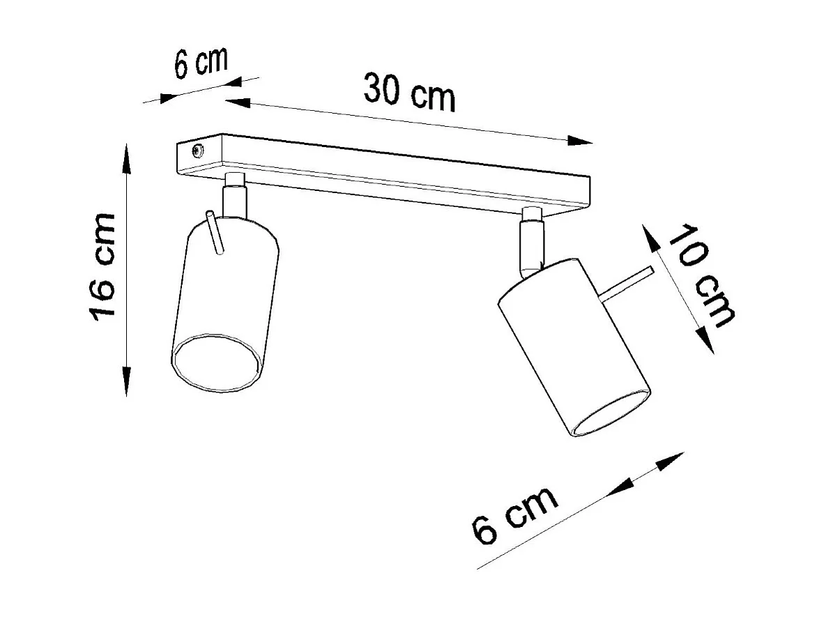 Plafonniers Briix moderne en acier - 2 sources lumineuses 3000K - L.30 x H.16 cm - chrome