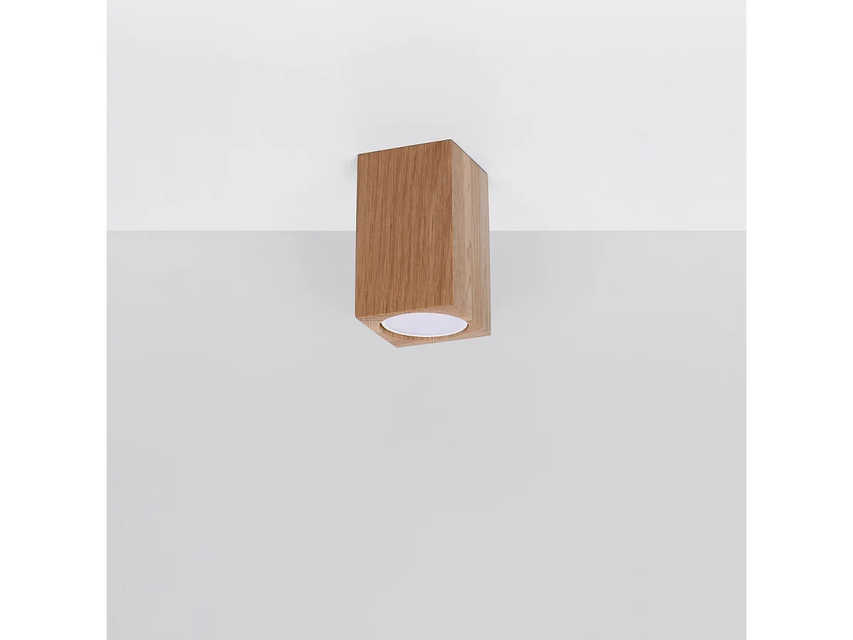 Plafonniers Zezu scandinave en bois - 1 sources lumineuses 3000K - L.6 x H.10 cm - chêne