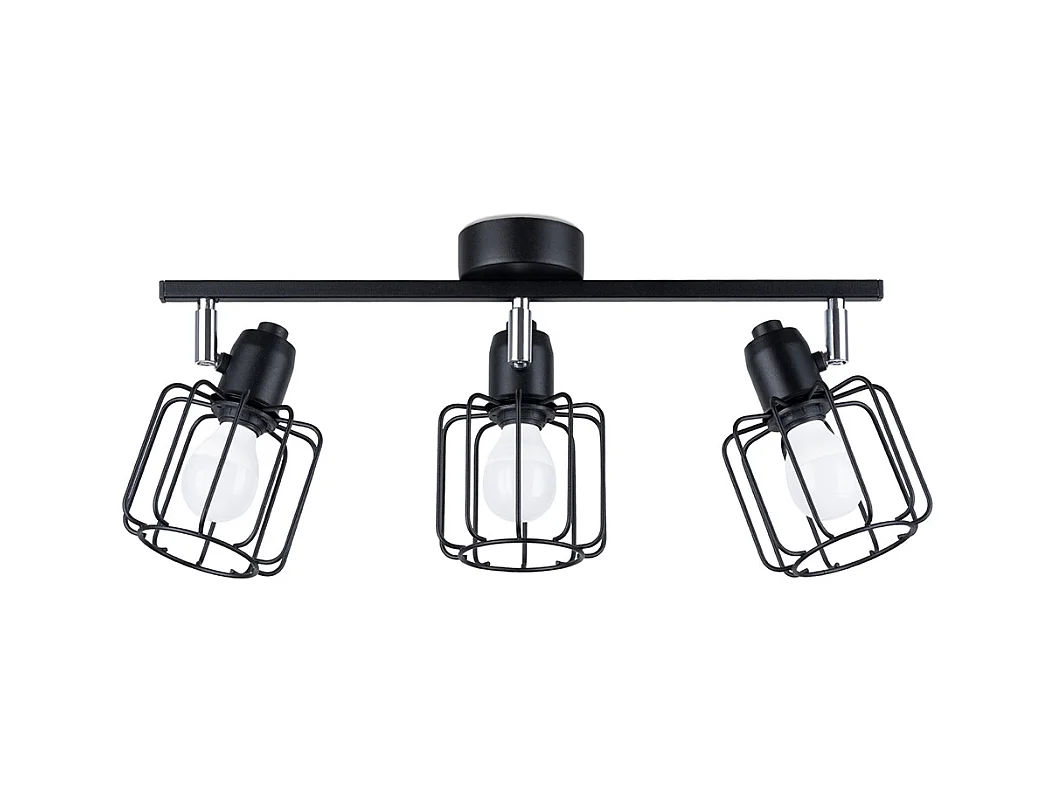 Plafondlampen Celubi modern van  - 3 lichtbronnen 3000K - L.48 x H.19 cm - zwart