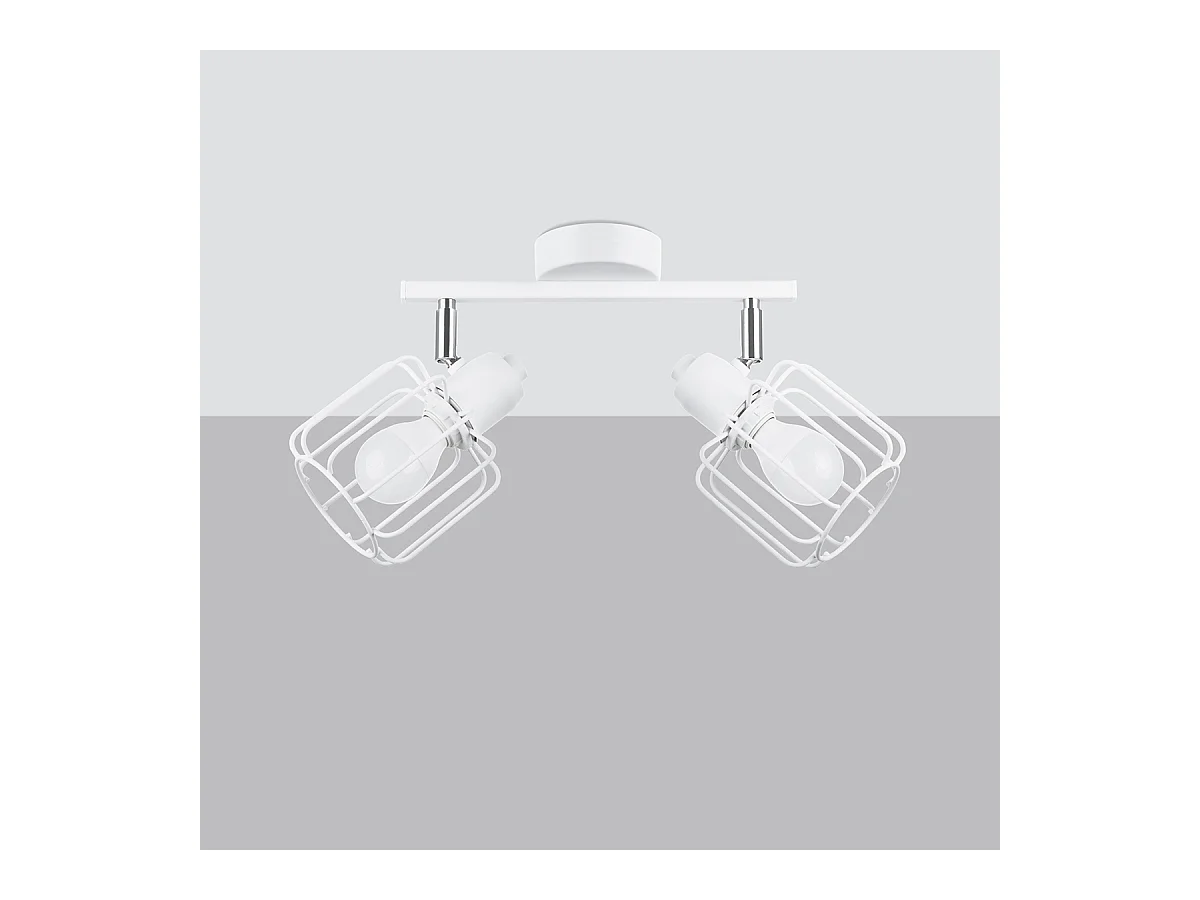 Plafondlampen Celubi modern van  - 2 lichtbronnen 3000K - L.27 x H.19 cm - wit