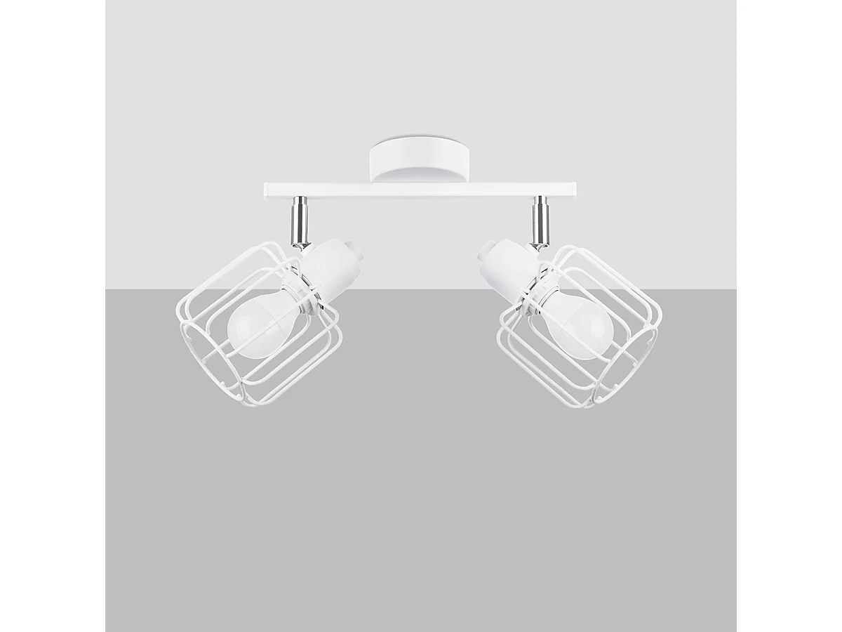 Plafondlampen Celubi modern van  - 2 lichtbronnen 3000K - L.27 x H.19 cm - wit