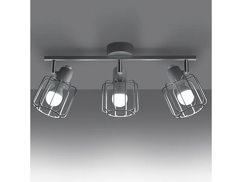 Plafondlampen Celubi modern van  - 3 lichtbronnen 3000K - L.48 x H.19 cm - wit