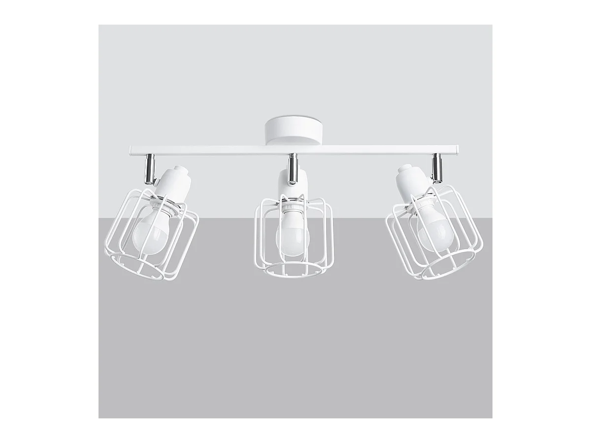 Plafondlampen Celubi modern van  - 3 lichtbronnen 3000K - L.48 x H.19 cm - wit