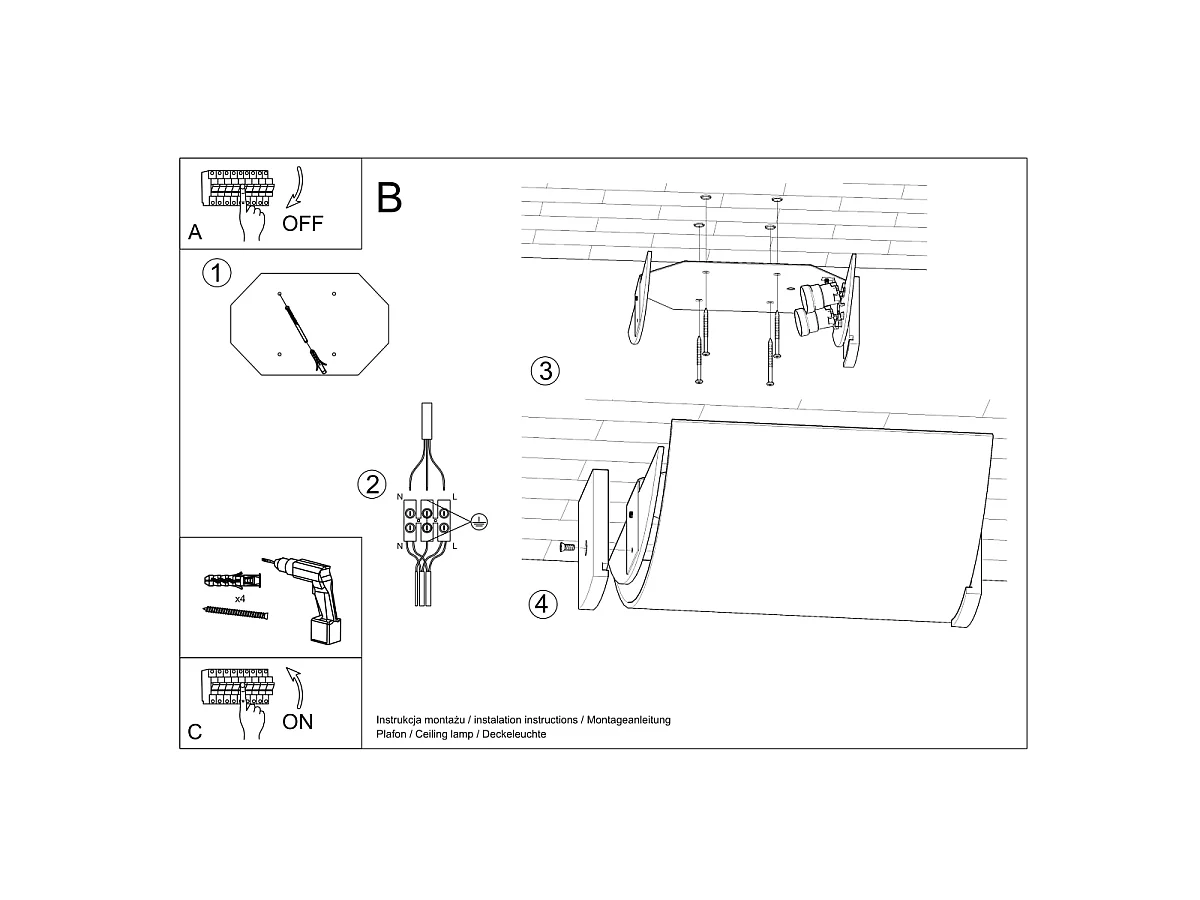 Deckenlampen Nerilo modern aus  Holz/Glas - 2 lichtquellen 3000K - L.30 x H. cm - Wenge/Weiß