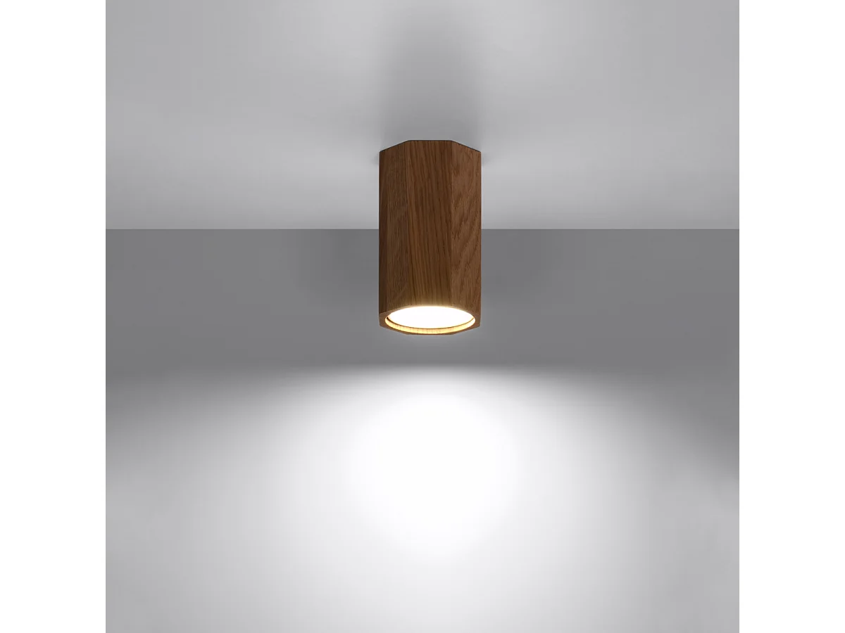 Plafonniers Xenor scandinave en bois - 1 sources lumineuses 3000K - L.6 x H.10 cm - chêne