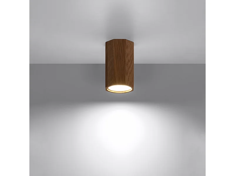 Plafonniers Xenor scandinave en bois - 1 sources lumineuses 3000K - L.6 x H.10 cm - chêne