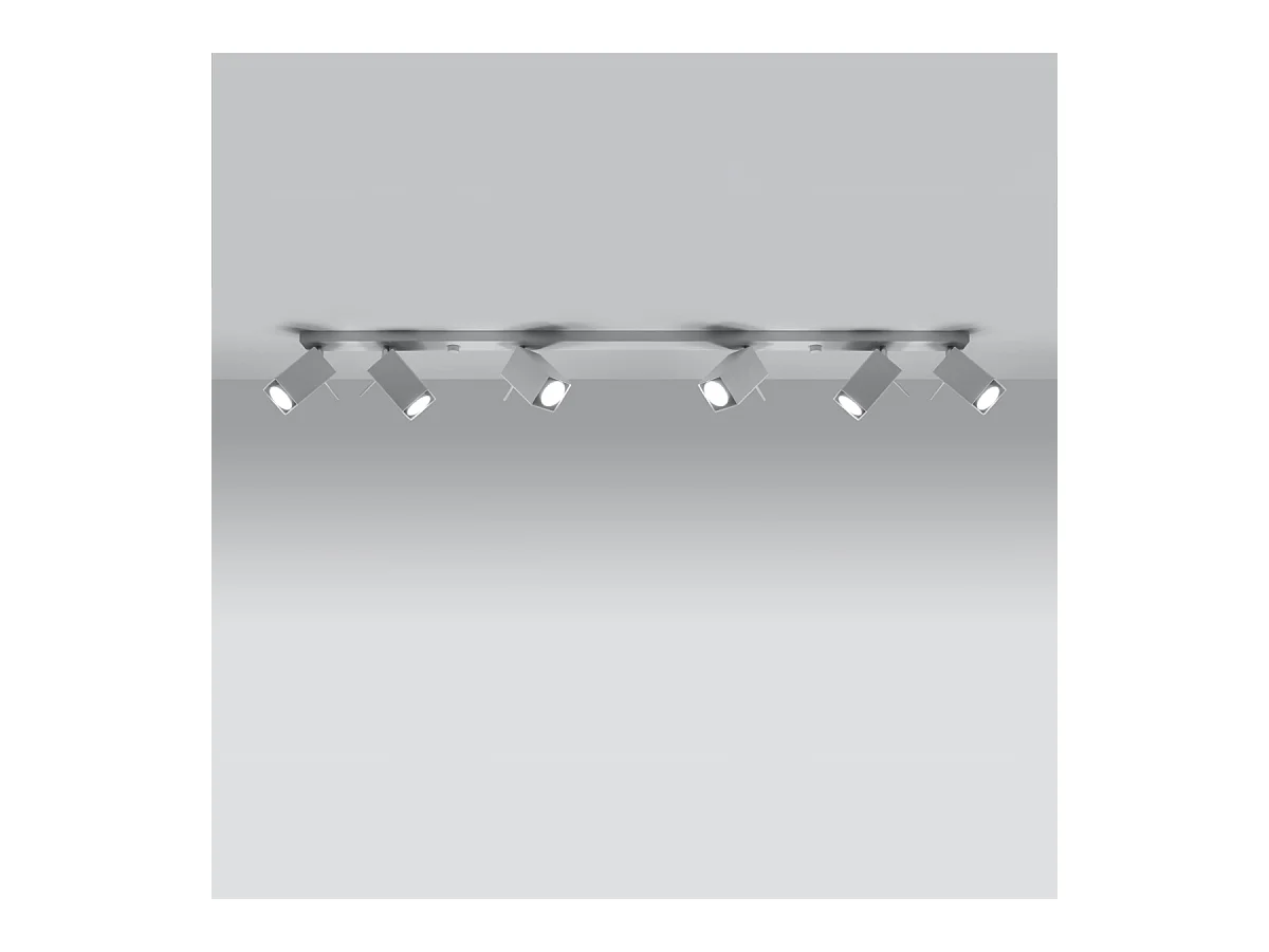 Plafondlampen Briow modern van  - 6 lichtbronnen 3000K - L.118 x H.16 cm - wit