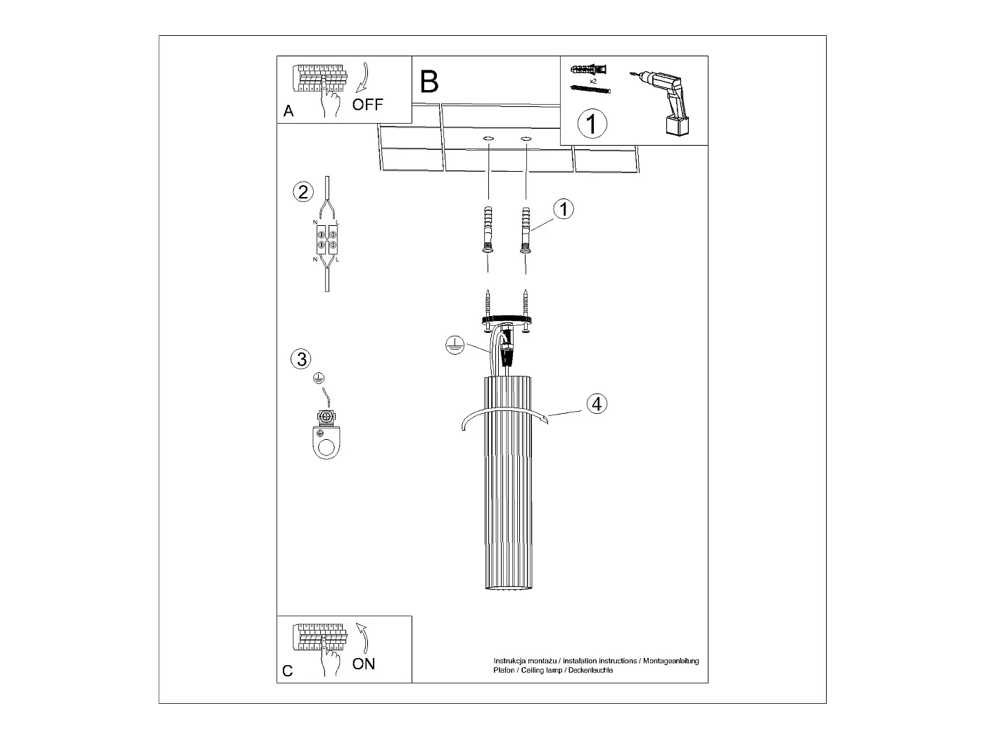 Plafonnier Gloow minimaliste en aluminium - 1 sources lumineuses 3000K - L.6,5 x H.40 cm - blanc
