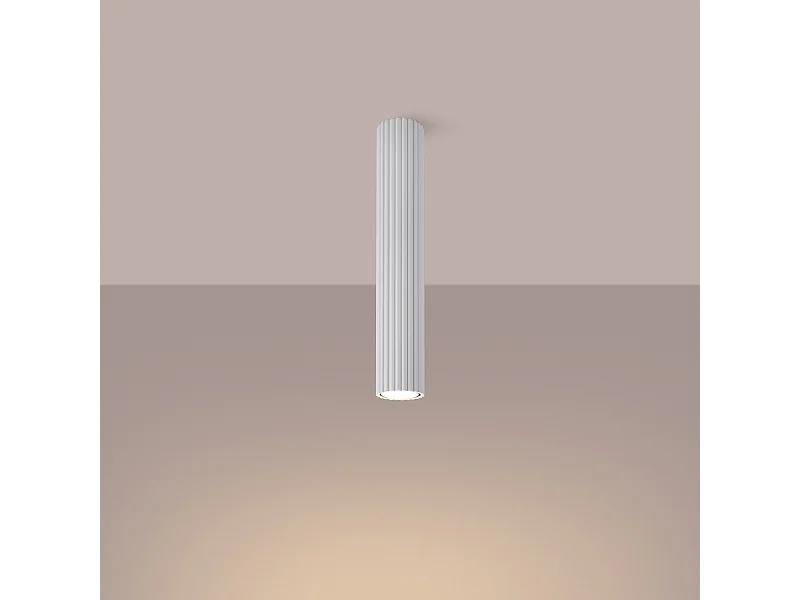 Plafonnier Gloow minimaliste en aluminium - 1 sources lumineuses 3000K - L.6,5 x H.40 cm - blanc