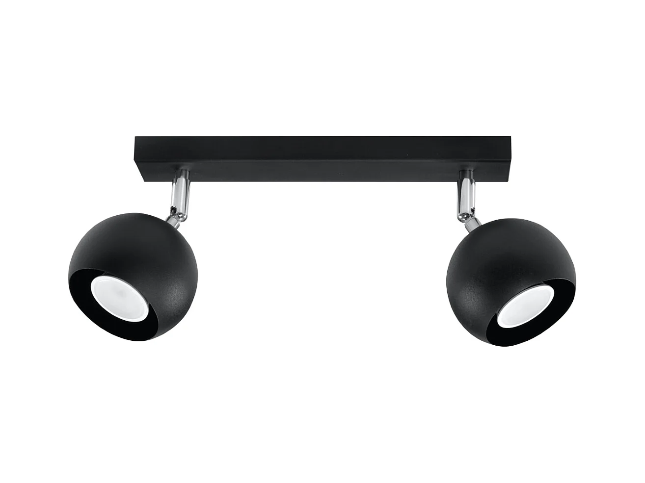 Plafony nowoczesny Rayis, stal - 2 źródło światła 3000K - L.30 x H.16 cm - czarny