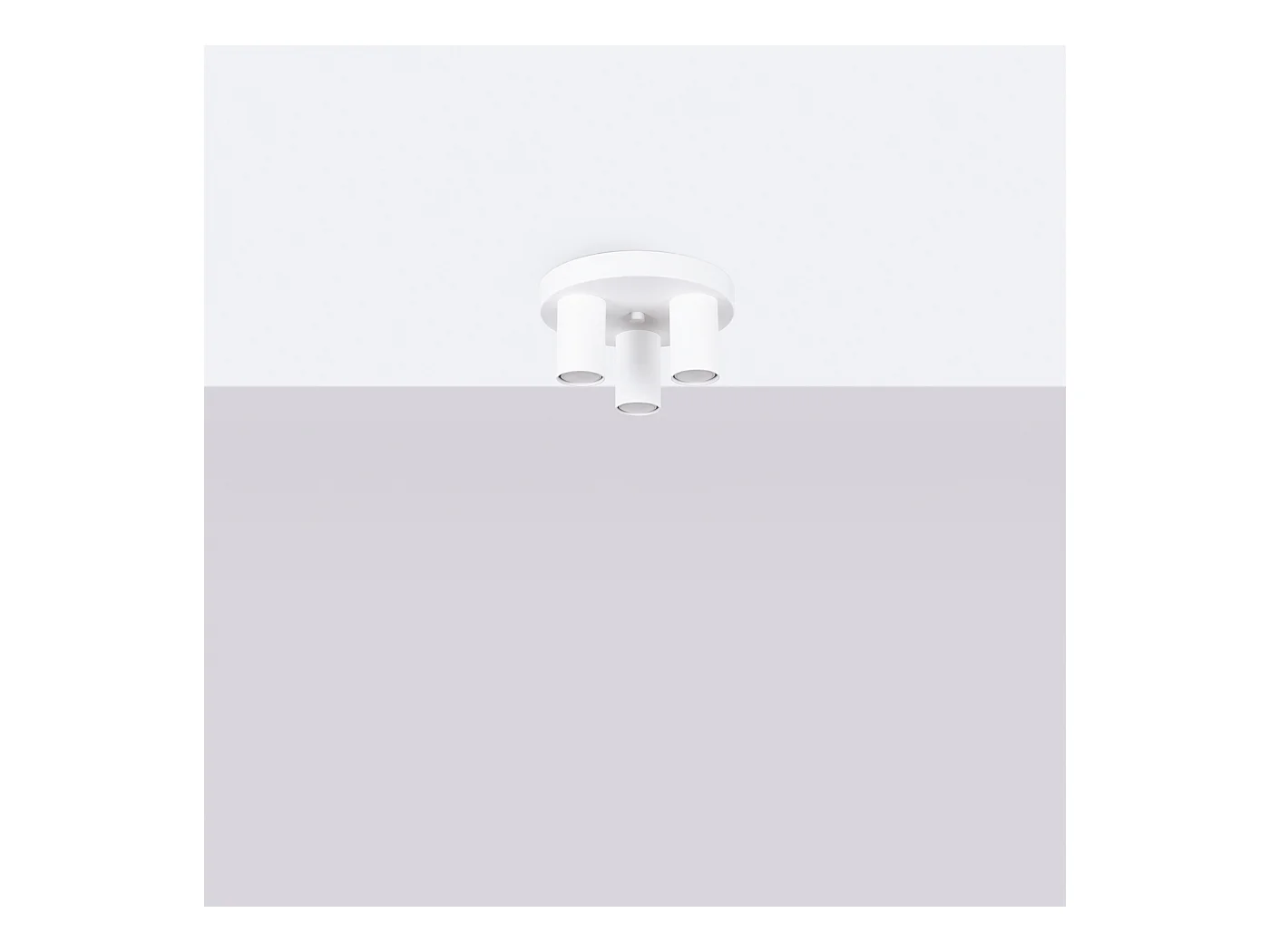 Lampada da soffitto Toris moderno di acciaio - 3 sorgenti luminose 3000K - L.25 x A.12 cm - bianco