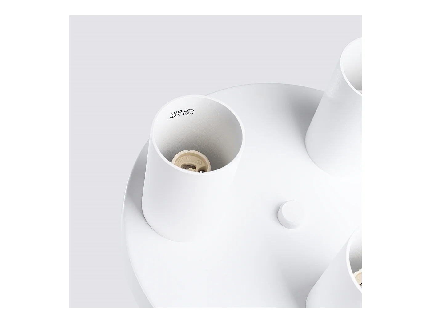 Lampada da soffitto Toris moderno di acciaio - 3 sorgenti luminose 3000K - L.25 x A.12 cm - bianco