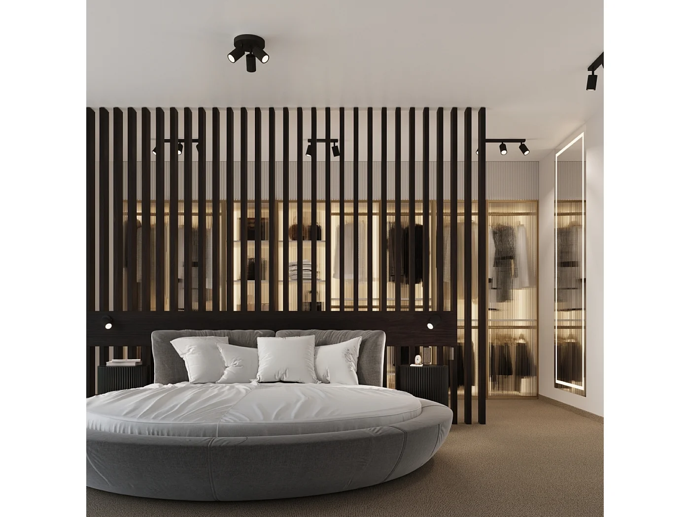 Plafonnier Gloow minimaliste en aluminium - 4 sources lumineuses 3000K - L.25 x H.16,5 cm - noir