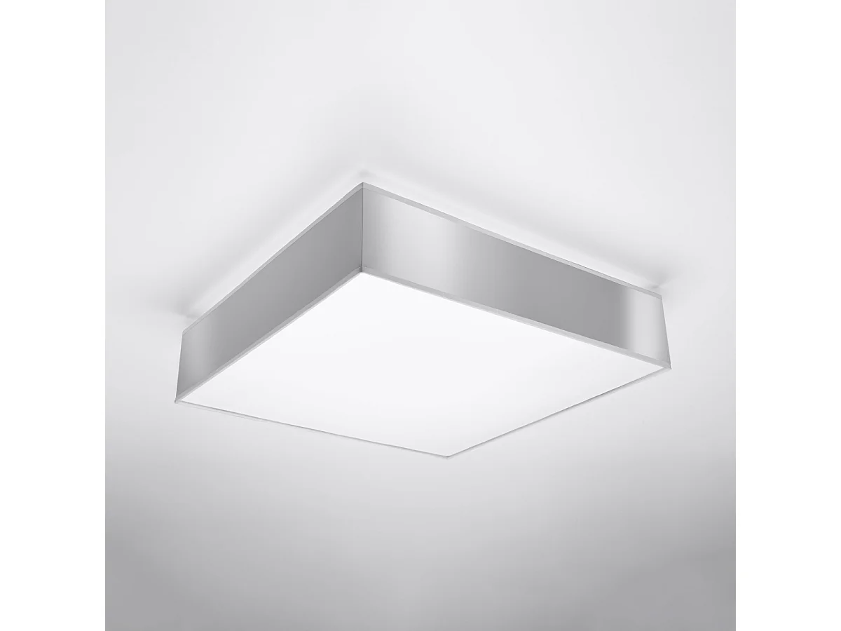 Lámparas de techo Care minimalista de CLORURO DE POLIVINILO - 3 fuentes luminosas 3000K - L.45 x A.11 cm - gris