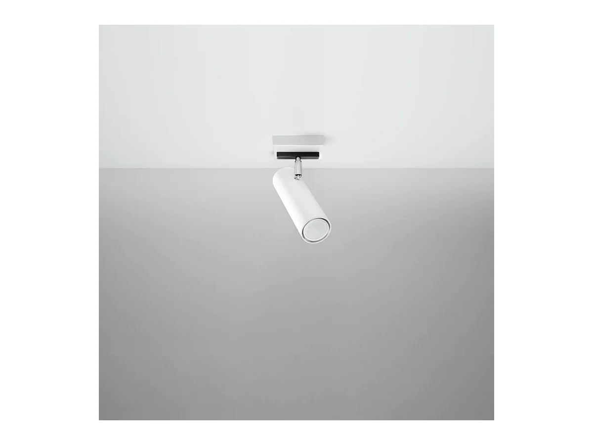 Plafondlampen Invicta modern van  - 1 lichtbronnen 3000K - L.8 x H.20 cm - wit