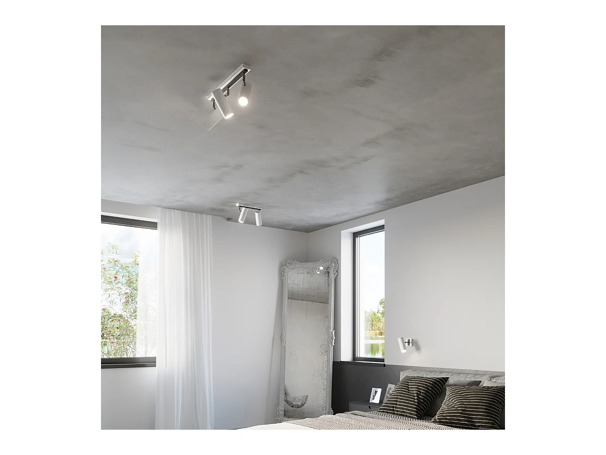 Plafondlampen Invicta modern van  - 1 lichtbronnen 3000K - L.8 x H.20 cm - wit