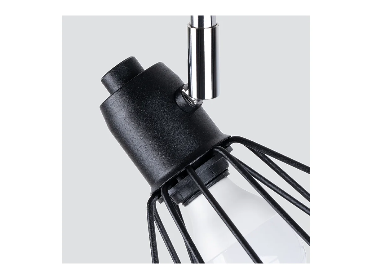 Plafondlampen Lunova modern van  - 3 lichtbronnen 3000K - L.52 x H.19 cm - zwart