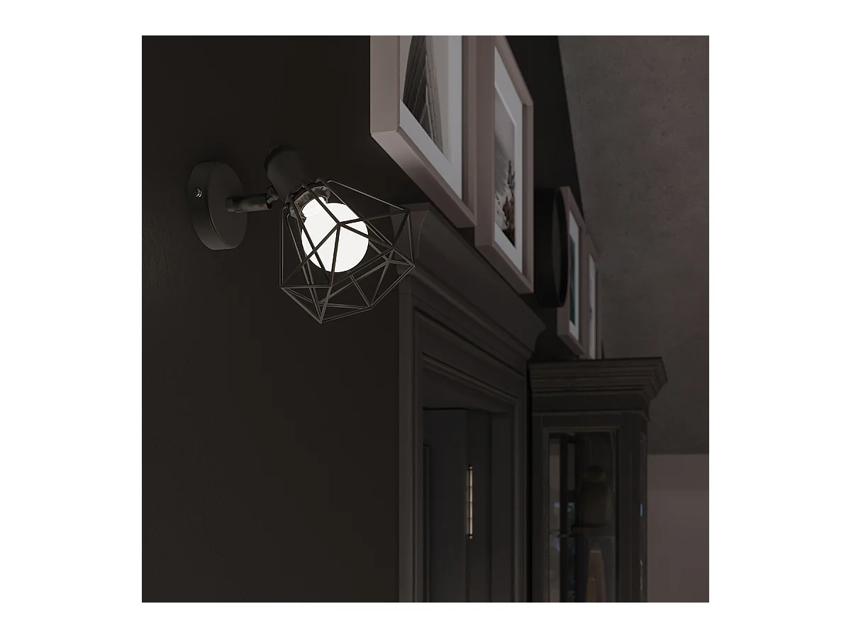 Plafondlampen Lunova modern van  - 3 lichtbronnen 3000K - L.52 x H.19 cm - zwart