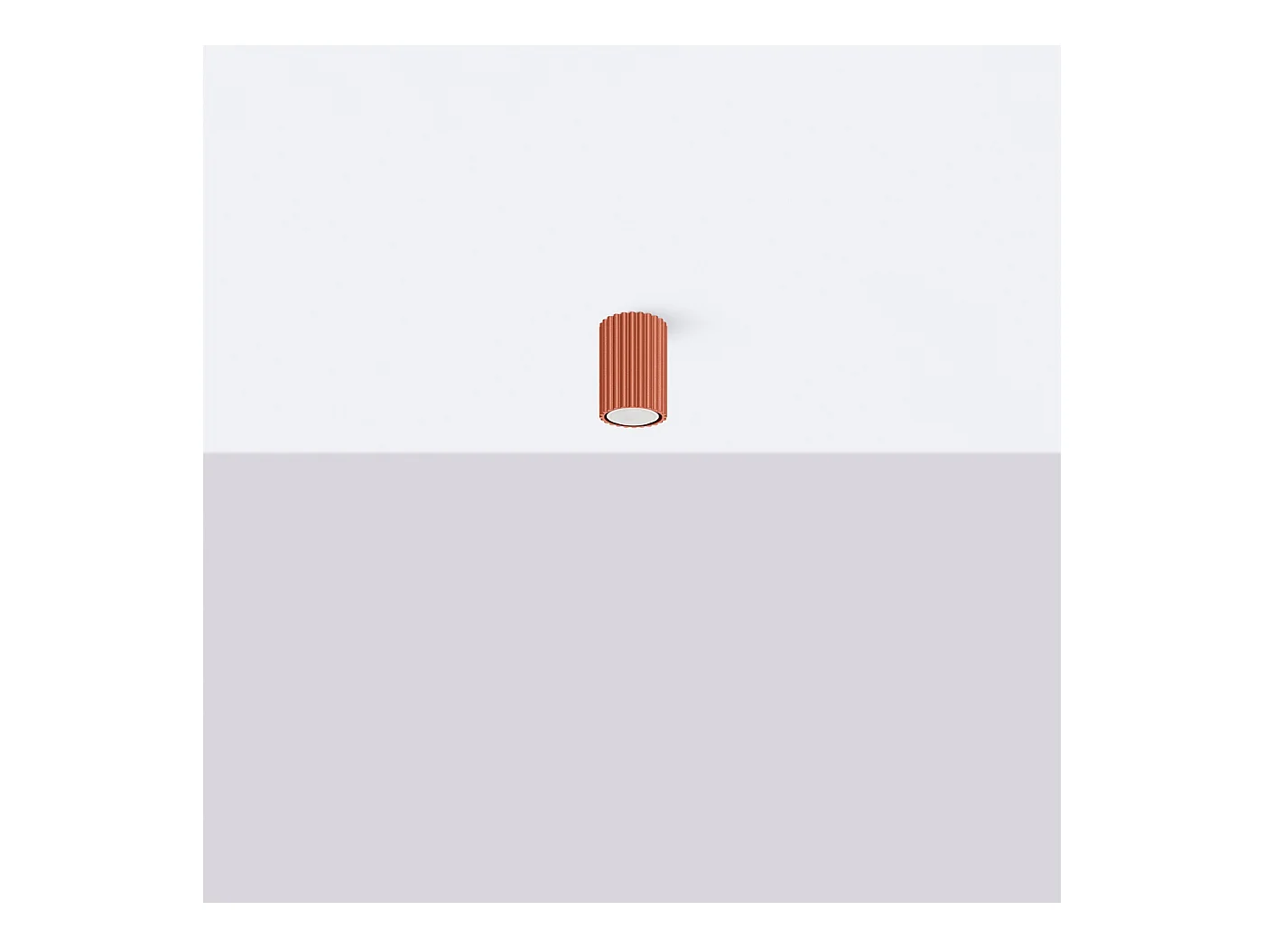 Plafondlamp Gloow minimalistisch van  - 1 lichtbronnen 3000K - L.6,5 x H.10 cm - rode oker