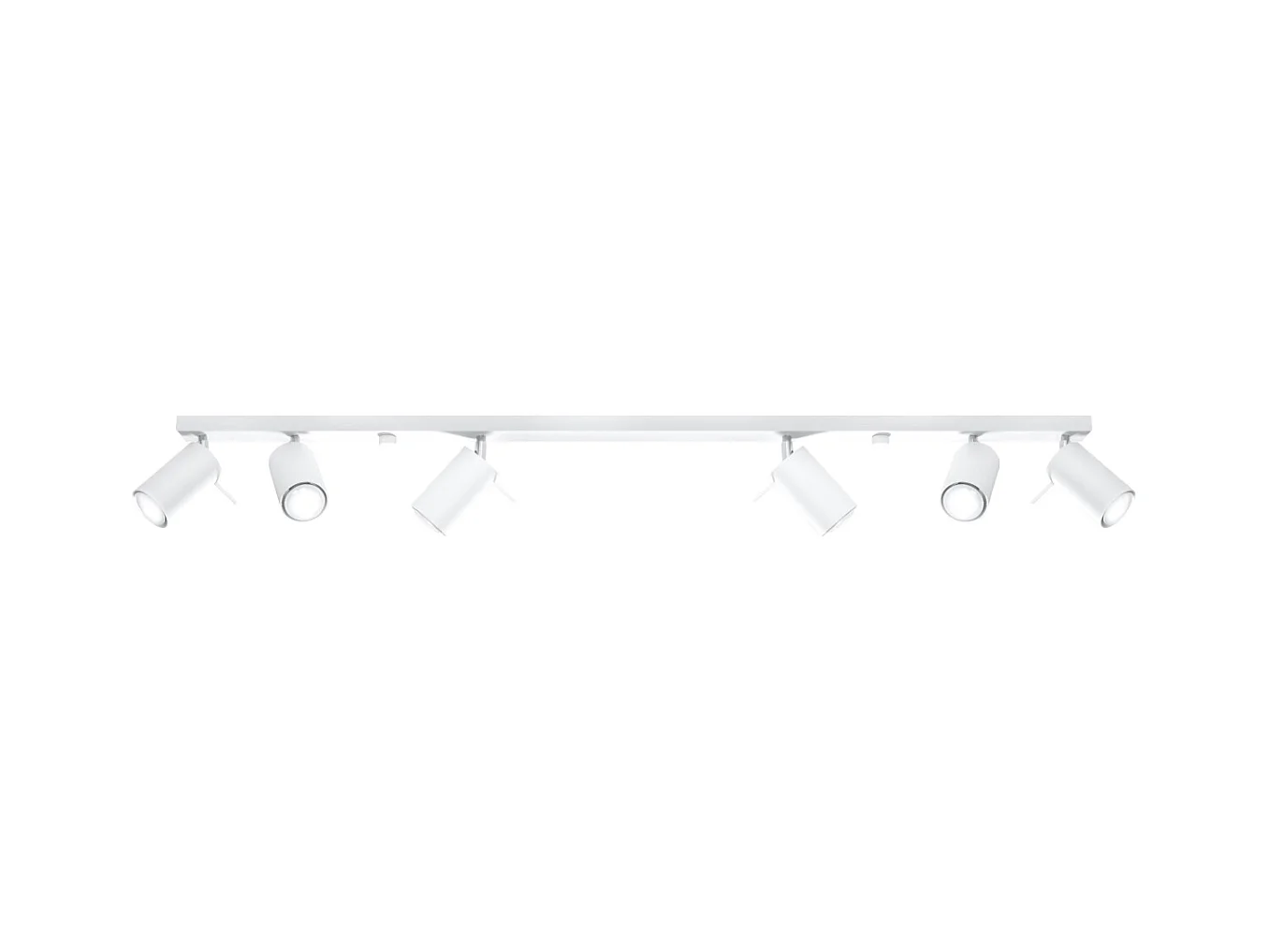 Plafonniers Briix moderne en acier - 6 sources lumineuses 4000K - L.118 x H.16 cm - blanc