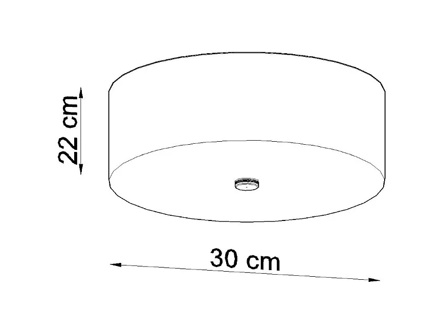 Plafony minimalistyczny Kalmaris, tkanina/szkło/stal - 3 źródło światła 3000K - L.30 x H.22 cm - biały