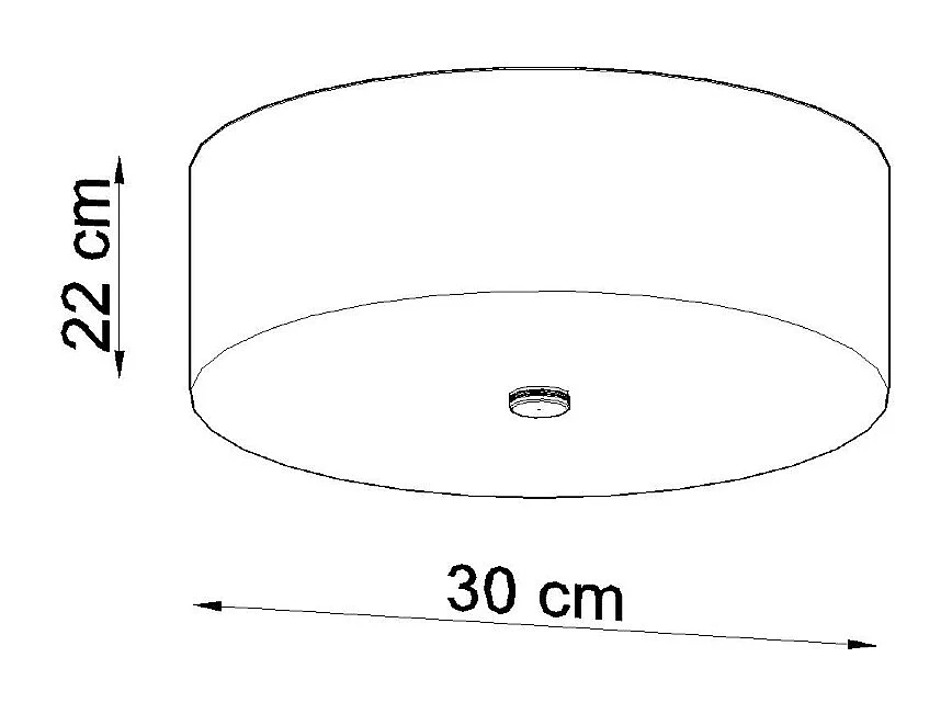 Plafonniers Kalmaris minimaliste en tissu/verre/acier - 3 sources lumineuses 3000K - L.30 x H.22 cm - blanc