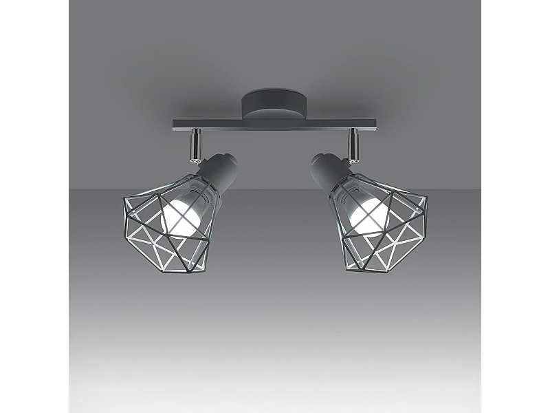 Plafondlampen Lunova modern van  - 2 lichtbronnen 3000K - L.31 x H.19 cm - wit