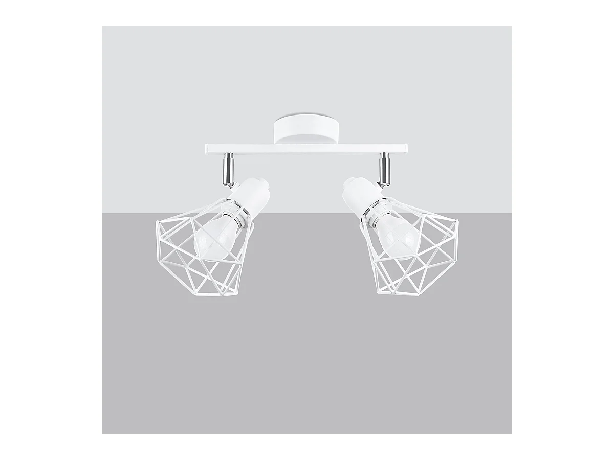 Plafondlampen Lunova modern van  - 2 lichtbronnen 3000K - L.31 x H.19 cm - wit