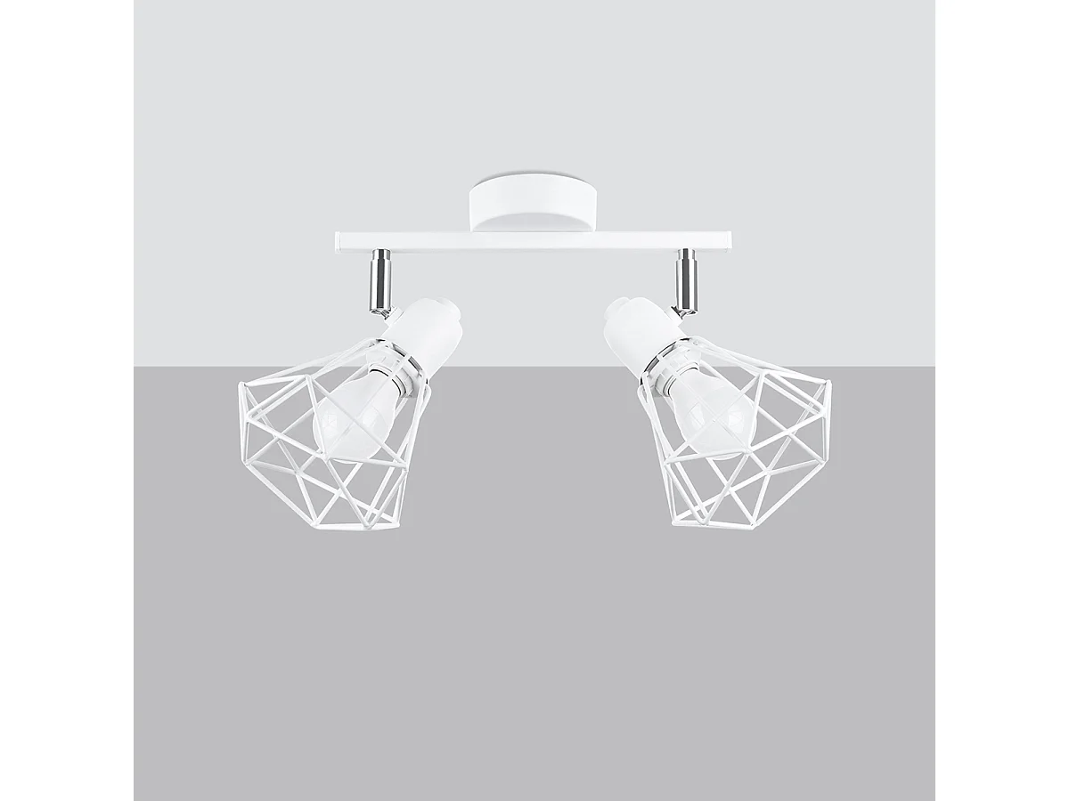 Plafondlampen Lunova modern van  - 2 lichtbronnen 3000K - L.31 x H.19 cm - wit