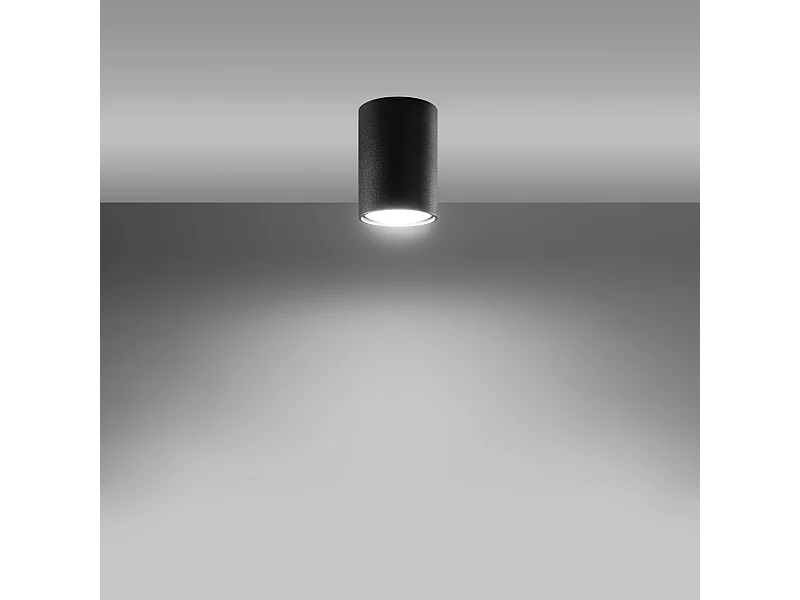 Plafondlampen Toris modern van  - 1 lichtbronnen 3000K - L.6 x H.10 cm - zwart