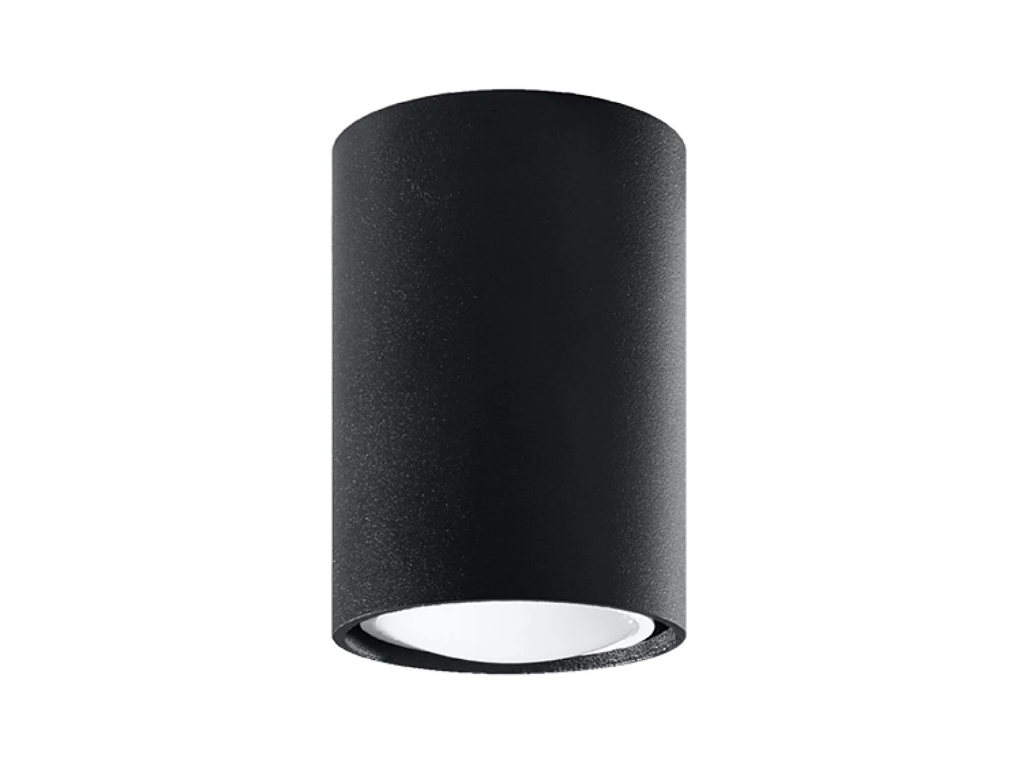 Plafony nowoczesny Toris, stal - 1 źródło światła 3000K - L.6 x H.10 cm - czarny