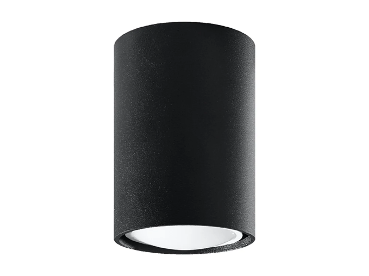 Plafonniers Toris moderne en acier - 1 sources lumineuses 3000K - L.6 x H.10 cm - noir