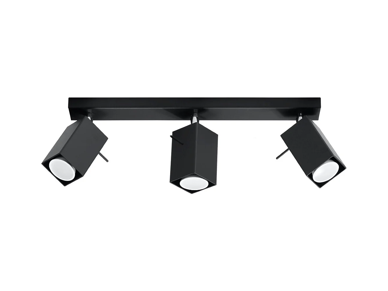 Plafonniers Briow moderne en acier - 3 sources lumineuses 3000K - L.45 x H.16 cm - noir