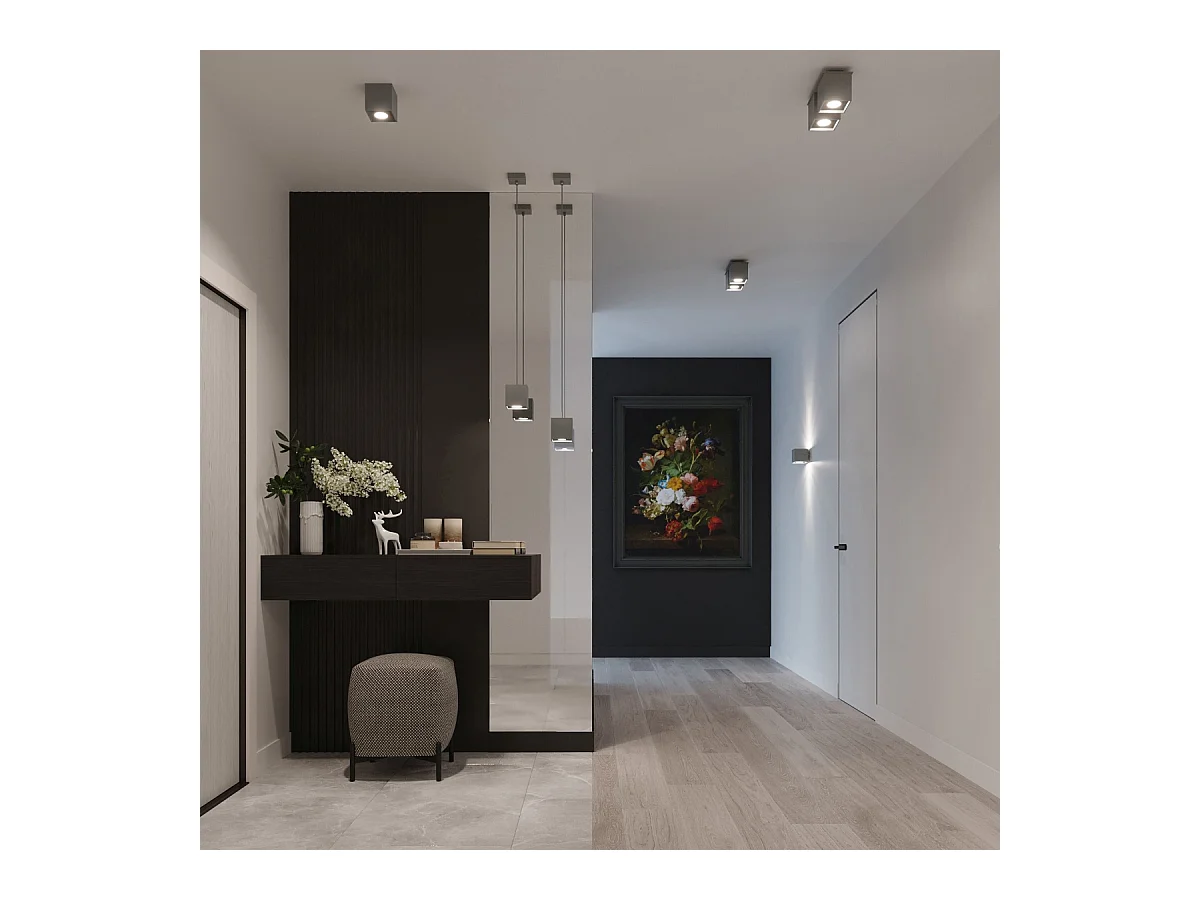 Lámparas de techo Quadx moderno de aluminio - 1 fuentes luminosas 3000K - L.10 x A.10 cm - gris