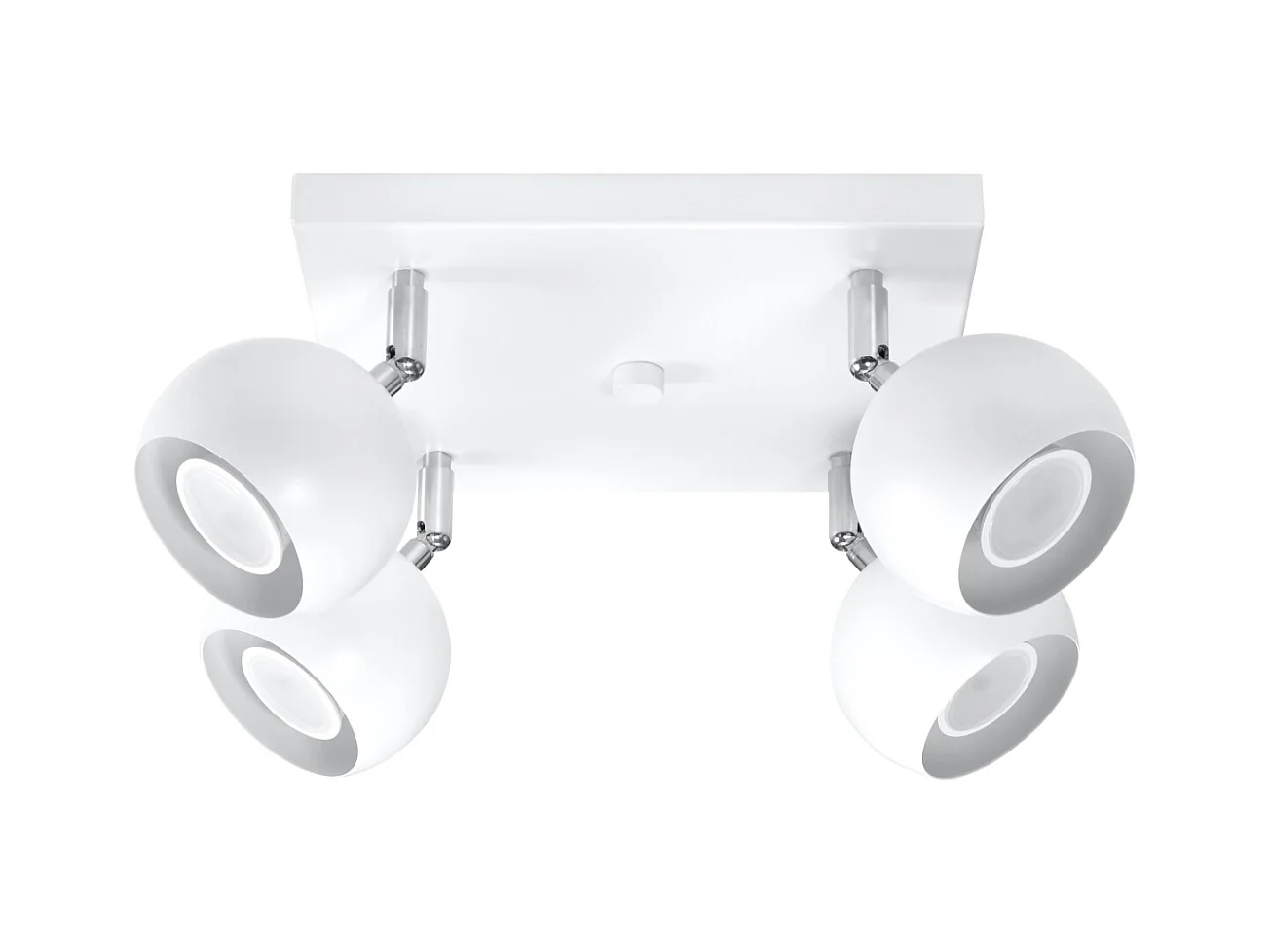 Plafondlampen Rayis modern van  - 4 lichtbronnen 3000K - L.25 x H.16 cm - wit