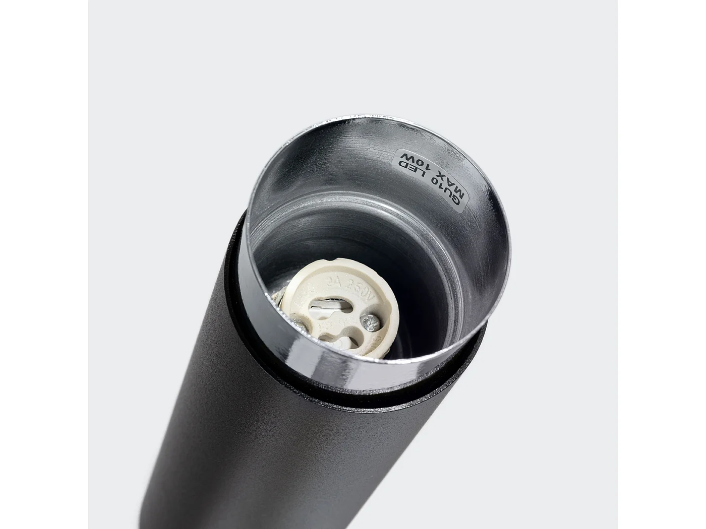 Lámpara de techo Alvor moderno de acero - 1 fuentes luminosas 3000K - L.6 x A.22,5 cm - negro/cromo