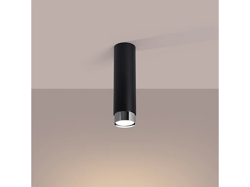 Lampada da soffitto Alvor moderno di acciaio - 1 sorgenti luminose 3000K - L.6 x A.22,5 cm - Alvor/cromato
