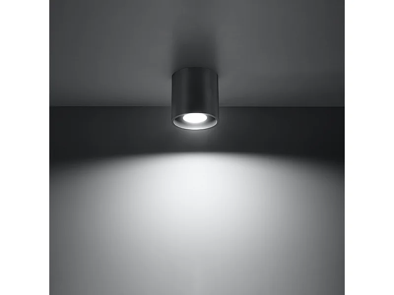 Plafonniers Celeris moderne en aluminium - 1 sources lumineuses 3000K - L.10 x H.10 cm - anthracite